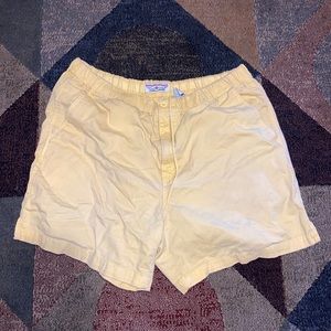 Washed yellow shorts